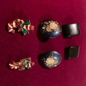 Lot of 3 Vintage Clips On Earrings..